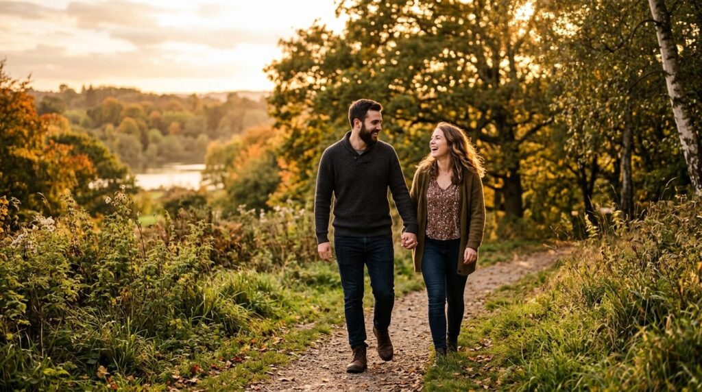 Photorealistic image of a couple enjoying quality time toget